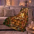 thumbnail image 6 of Whimsical holiday cottage Baker Scene Festive Holiday Kitchen, Festive Holiday Scene, Warm Flannel Blanket for Living Room and Family Room, Art Lovers Christmas Gift, Festive Home Decor, 6 of 9