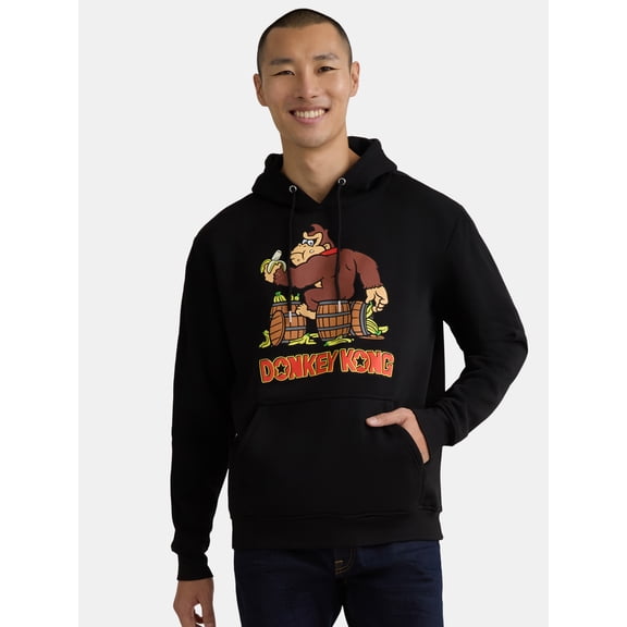 Donkey Kong Men's and Big Men's Graphic Hoodie Sweatshirt, Sizes S-3XL