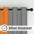 thumbnail image 4 of Lfeey Orange and Gray Blackout Curtains, Room Darkening Dark Curtains, 52x96 inches, 2 Panels, 4 of 6