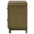 thumbnail image 4 of Deon Nightstand, 2 Drawers w Nickel Handles, Sled Legs, Nutmeg Brown, 4 of 5