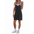 thumbnail image 3 of Womens Summer Dress 2025 Sleeveless Casual Mini Dress Spaghetti Strap Short Dresses with Pockets Black XXL, 3 of 7