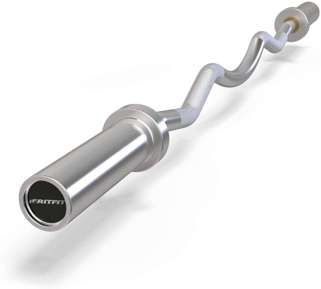 RitFit 2 Inch EZ Curl Bar with Weights, 300LBS Weight Capacity Olympic