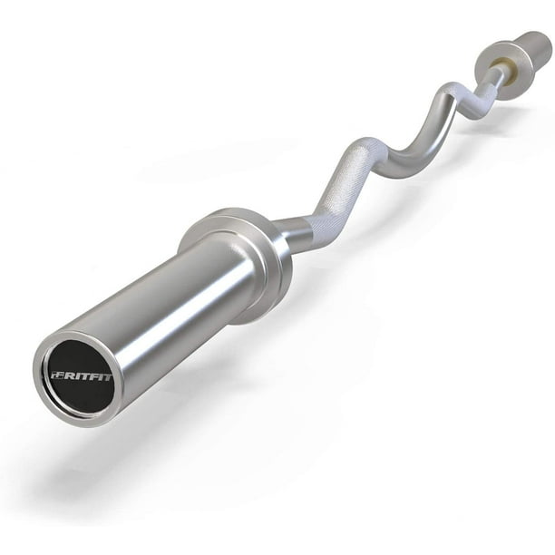 RitFit 2 Inch EZ Curl Bar with Weights, 300LBS Weight Capacity Olympic