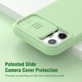 thumbnail image 2 of Nillkin Compatible with iPhone 12 Pro Max Case with Slide Cover Camera Protection, CamShield Silky MagSafe Liquid Silicone Thin Phone Case for iPhone 12 Pro Max Case 6.7 Green, 2 of 7