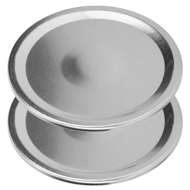 24 Pcs Couvercle de Pot Mason, Couvercle de Récipient en Acier Inoxydable Couvercles de Bocaux en Verre Couvercles de Remplacement Réutilisables Couvercle de Bocal Scellant Couvercles de Mise en Conserve pour Bocal à Grand Ouverture Régulier