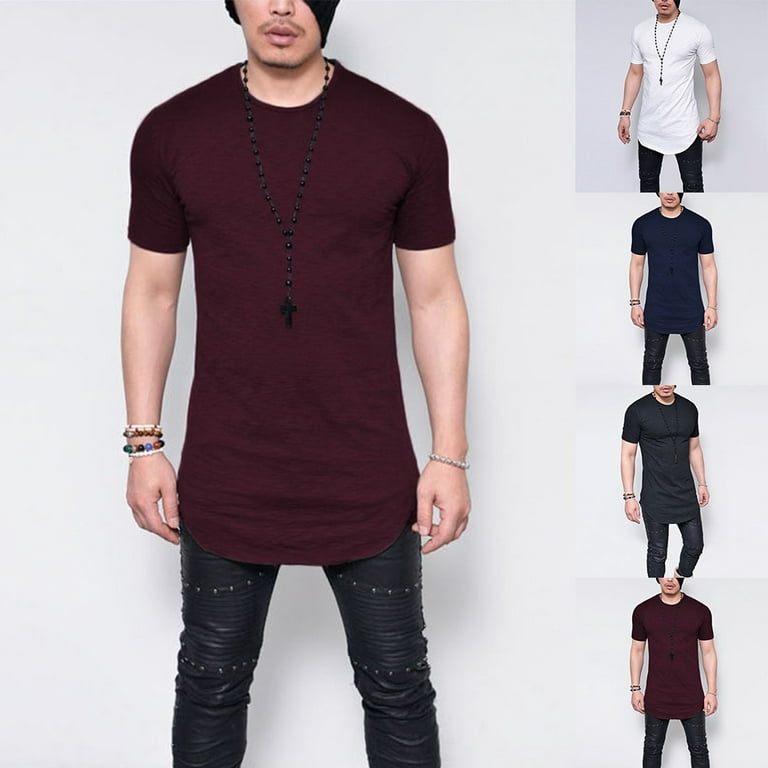 pakistanske Udvidelse Tredive Men's Slim Fit O Neck Short Sleeve Muscle Tee T-shirt Casual Tops Blouse  Fashion - Walmart.com