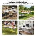 thumbnail image 6 of Alvantor Heavy Duty Folding Table Indoor Outdoor, Portable Camping Table, White, 6 of 7