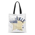 thumbnail image 1 of JSDART Sac Fourre-Tout en Toile Fille Slogan Scintillant et T-Shirt Étoile Princesse Petit Mignon Sac à Provisions Réutilisable, 1 of 1