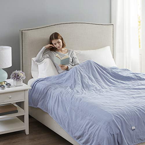Beautyrest Soft Microfleece Electric Heated Blanket King Blue