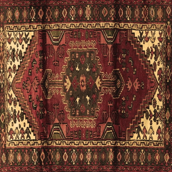 Ahgly Company Indoor Square Persian Brown Traditional Area Rugs, 6' Square