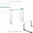 thumbnail image 2 of Gyna console table small  8x30 glass top with shiny legs, 2 of 4