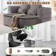 thumbnail image 3 of 75'' Convertible Floor Folding Couch, 2-in-1 Sleeper Sofa Bed with Memory Foam, Foldable Sofa with 4 Pillows & Blanket for Living Room, Apartment, No Assembly Needed, 3 of 9