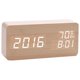 thumbnail image 1 of Reloj despertador LED Reloj de madera Control por voz Digital Madera, 1 of 5