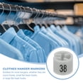 thumbnail image 3 of Clothes Hanger Markers Number 38 Tags Garment Size Tag Hanger Clips Round Color Coding Label, Gray 100Pcs, 3 of 6