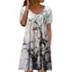 thumbnail image 1 of Vestidos de verano a la moda para mujer, vestidos informales de manga corta hasta la rodilla, vestido Midi estampado, vestido de vacaciones Pompotops ghjkhdj12629, 1 of 5