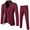 Wine, variant on Nmnitkp Suits for Men High Quality Wrinkle Resistant Fabric Mens Slim Fit 2 Piece Suit Two Button Notched Lapel Solid Suit Jacket Pants Set Tuxedo for Prom