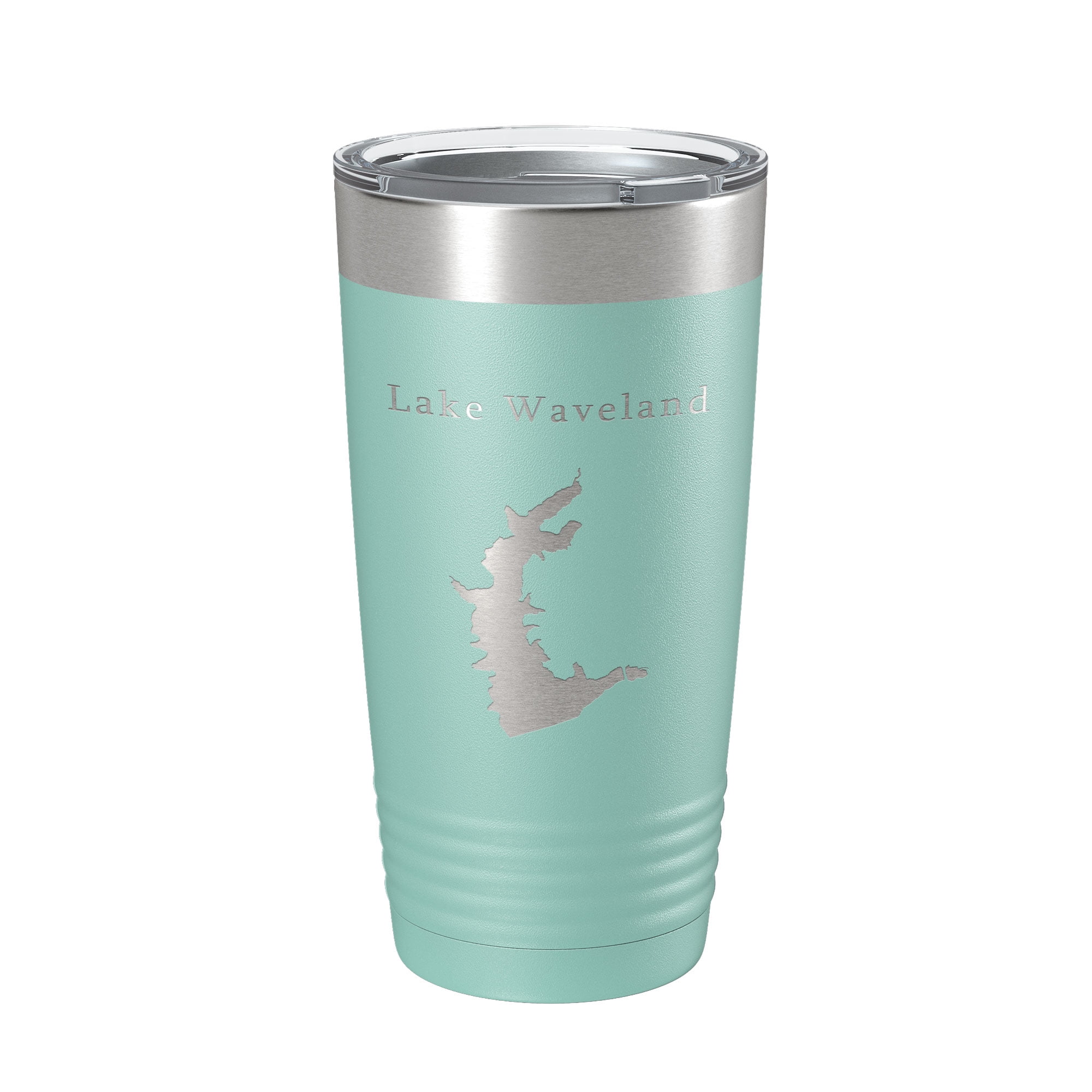 Lake Waveland Map Tumbler Travel Mug Insulated Laser Engraved Coffee