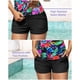 thumbnail image 3 of Traje de baño Tankini Tempt Me 2025 negro con estampado floral y pantalones cortos para mujer, 3 of 6