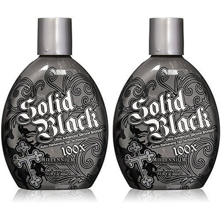 Millenium Tanning 2 Piece Millennium Solid 100X Indoor Dark Bronzing Lotion Tanning Bed, Black, 13.5 Oz each.