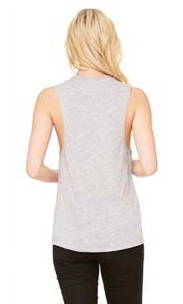 Bella Canvas Ladies' Flowy Scoop Muscle Tank - Soft Polyester-Viscose Blend, Drapey Fit