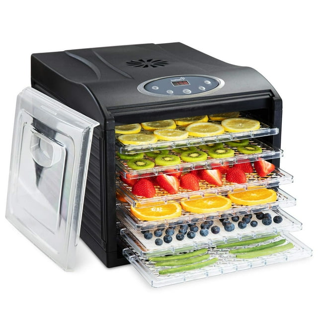 Deshidratador de alimentos Ivation de 6 bandejas para encimera, 480 W