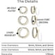 thumbnail image 3 of 18K Gold Plated 925 Sterling Silver Post, 3 Pairs Small Gold Hoop Earrings Set, 3 of 4