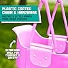 thumbnail image 4 of Squirrel Products High Back Full Bucket Toddler Swing Seat 3.0 with Finger Grip, Plastic Coated Chains and Carabiners for Easy Install - Pink, 4 of 7