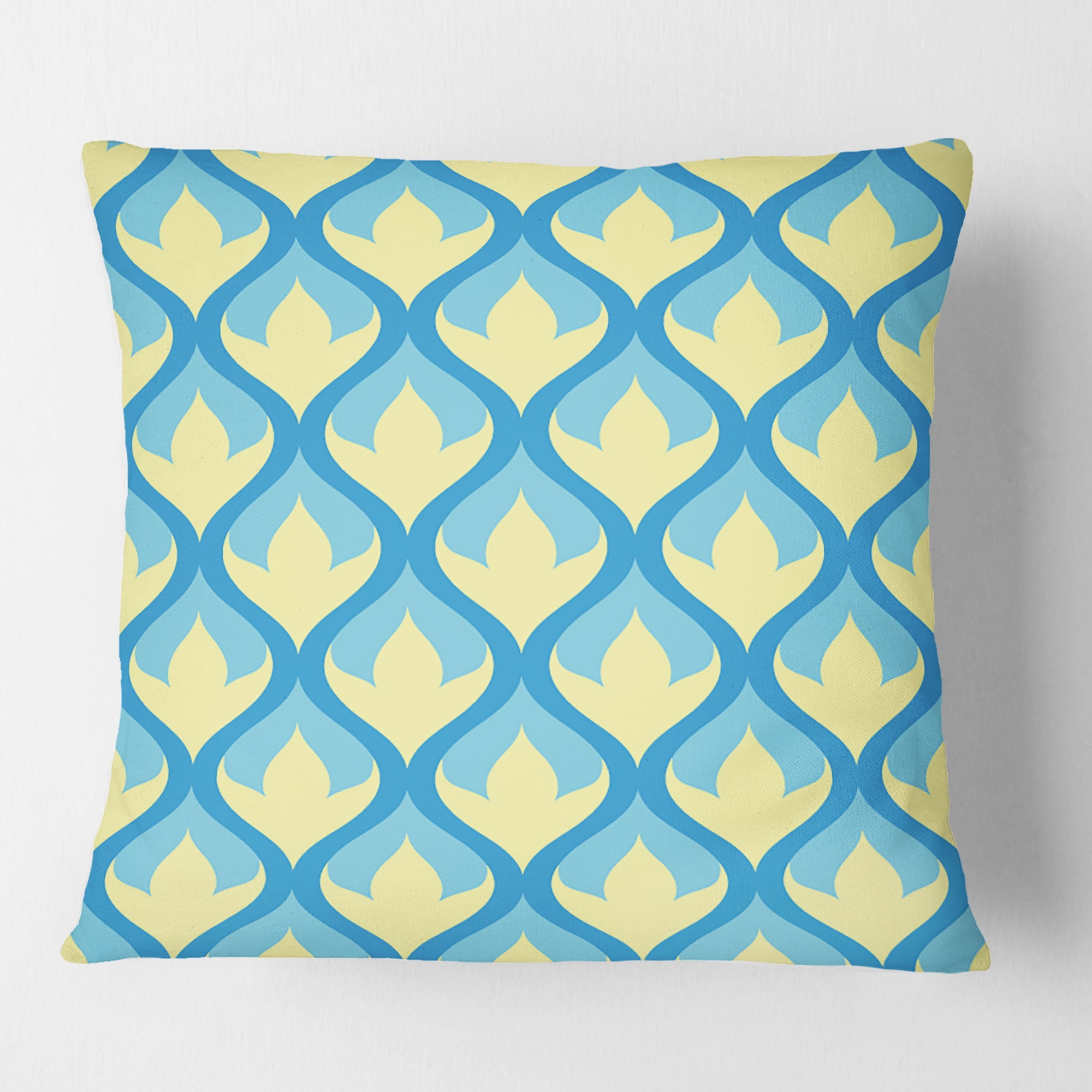 Designart Retro Pattern Abstract Design IX' Mid-Century Modern Throw Pillow - 18x18