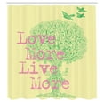 thumbnail image 3 of Ambesonne Love Shower Curtain, Positive World Wishes, 69"Wx70"L, Green Soft Pink Yellow, 3 of 5