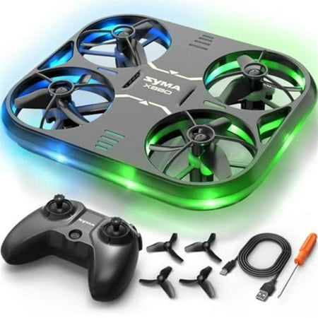 tek NT78284 UNO1RC SYMA Drone for Kids Adults - X880 Mini Drone Helicopter with LED Lights, Full Protection Quadcopter with Circle Fly, Rotary Ascent Stunt Drone Gifts for Boys & Girls