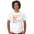thumbnail image 4 of Reading Blogs Walking Dogs Trendy Pet Men's Graphic T Shirt Tees Brisco Brands S, 4 of 4