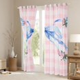 thumbnail image 3 of Homewish Girls Watercolor Ribbon Black Out Curtains, Romantic Rustic Rose Curtains Pack of 2 (42x63 Each), Pink Plaid Artwork Bedroom Curtains, Curtains Blackout Home Decor, 3 of 6