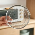 thumbnail image 6 of Shoreew Stainless Steel Mesh Oil Filter Tray Vegetable Dessert Strainer Dishwasher Safe Double Handles Drain Basket Colander, 6 of 7