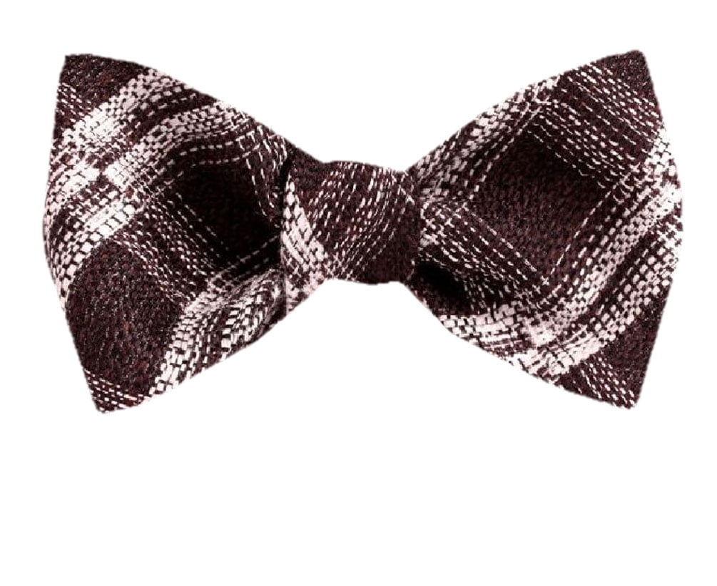 Men's Brown Taupe Ecru Silk Self Tie Bowtie Tie Yourself Bow Ties