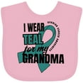thumbnail image 3 of Inktastic I Wear Teal for My Grandma Ovarian Cancer Awareness Boys or Girls Baby Bib, 3 of 4