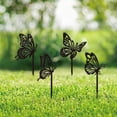 thumbnail image 4 of 4PCS Butterfly Garden Decor Butterfly Metal Outdoor Plaque Ornament Black Silhouette Outdoor Decor Metal Courtyard Lawn Patio Yard Decorative Art Gifts Colorful, 4 of 9