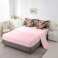 thumbnail image 5 of jejeloiu Pink Rustic Flower 7-Piece Twin Bedding Sets,Jungle Leopard Print Bedding Comforter Set,Green Monstera Leaf Sheet Sets For Men Women,Ultra Soft Home Decor Reversible, 5 of 8