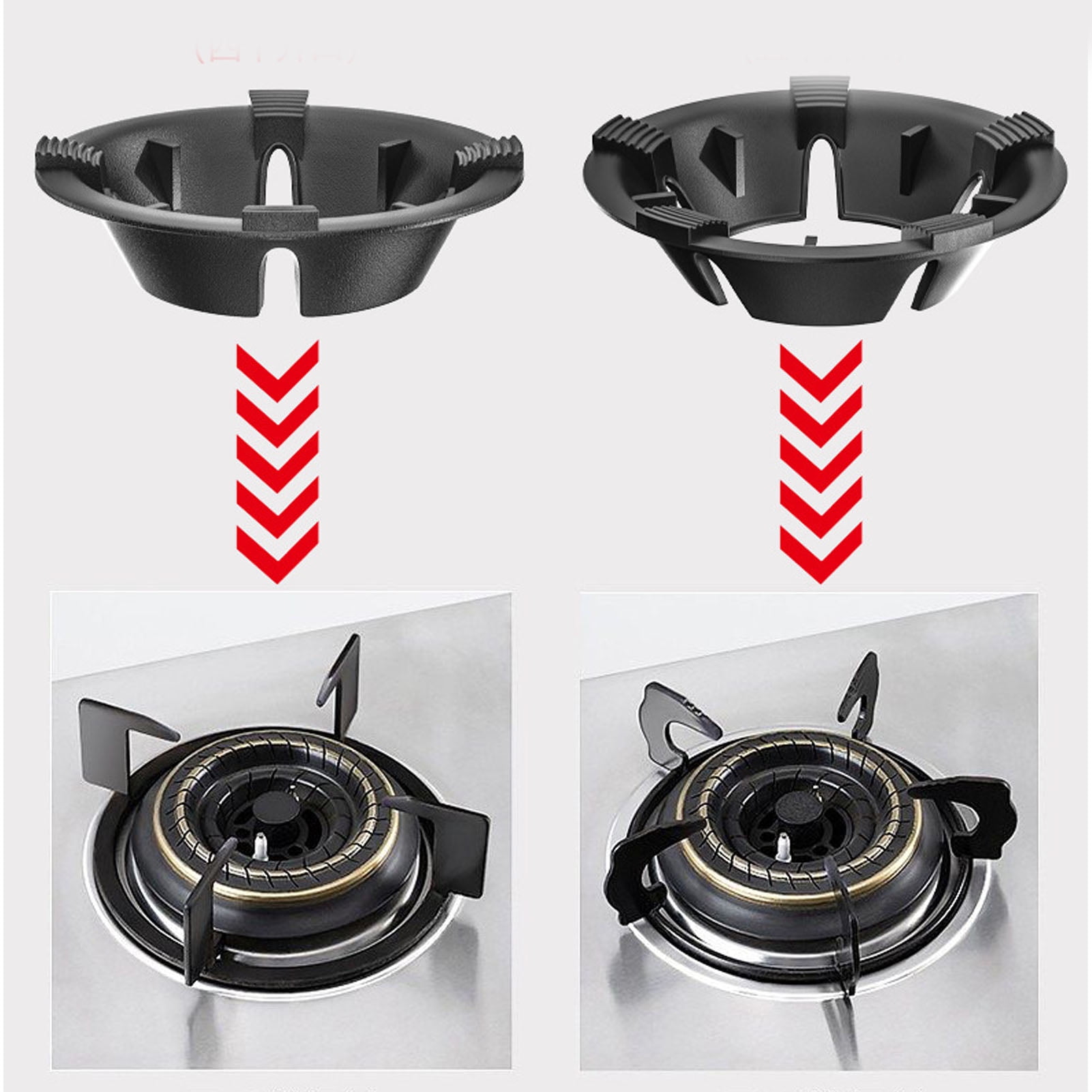 Riousery Cast Iron Range Heat Diffuser Windproof Bracket for Gas Stoves (10.16 inches / 25.8 cm)