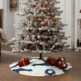 thumbnail image 6 of Kll Navy Blue Anchor Christmas Tree Skirt 36",Party Decorations Farmhouse For Christmas Decorations Holiday Party, 6 of 8