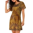 thumbnail image 2 of Lsque Vintage Map Pattern Nightgowns for Women Sleep Shirts Short Sleeve Nightshirt Pullover Nightdress Soft Sleepwear Relaxed Fit Nightdress, 2 of 6