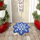 thumbnail image 4 of pstuiky Alfombra de invierno con copos de nieve|67 cm (26,4 pulgadas)|tapete de entrada navideño con copos de nieve|antideslizante y lavable, 4 of 7