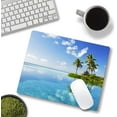 thumbnail image 4 of Mouse Pad, Beach Mouse Pad, Square Computer Mouse Mat Waterproof Mousepad Non-Slip Rubber Base Mouse Pads for Office Laptop, 4 of 5