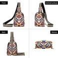 thumbnail image 7 of FORMRS Womens Crossbody Sling Bag Travel Daypack Shoulder Chest Backpack, Beige Geometric Eagle, 7 of 7