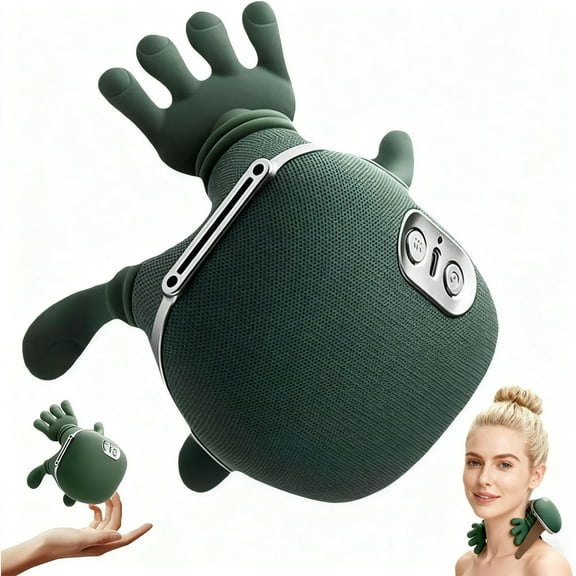 Siasoo Neck Massager for Shoulder, Lower Abdominal, Shiatsu Back and Neck Massager, Electric Kneading Massage Pillow for Pain Relief, Master Hand Massagers, Rechargeable Type-C