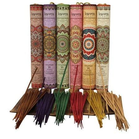 Wood Scented Incense - Karma Scents 6 Piece Incense Sticks Set