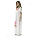 thumbnail image 2 of Riviera Sun Embroidered Maxi Dress with Double Side Slits (White, 1X), 2 of 3
