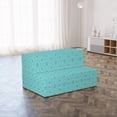 thumbnail image 4 of Orient Foldable Mattress, Geometric Eastern Motif, 74.8" x 39.4", Pale Teal White, by Ambesonne, 4 of 6