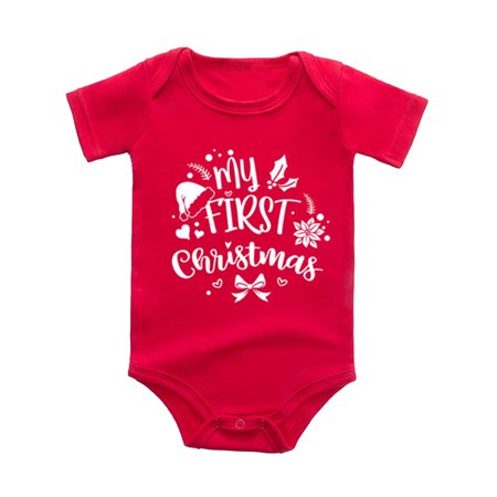 

iaksohdu Baby Romper Long Sleeves Round Collar Elk Printing Infant Newborn First Christmas Romper Festival Jumpsuit for Wedding
