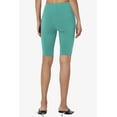 thumbnail image 3 of Women's PLUS Basic Stretch Cotton Span High Waist Above Knee Bermuda Short Leggings, 3 of 7