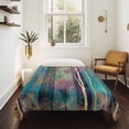 thumbnail image 4 of Forest Oil Painting Large Tapestry for Bedroom Wall Hanging Tapestry, Modern Geometric Abstract Art Ceiling Backdrop Tapestries Poster Blanket Wall Decor for Teens Room Living Room Dorm 85" x 90", 4 of 8